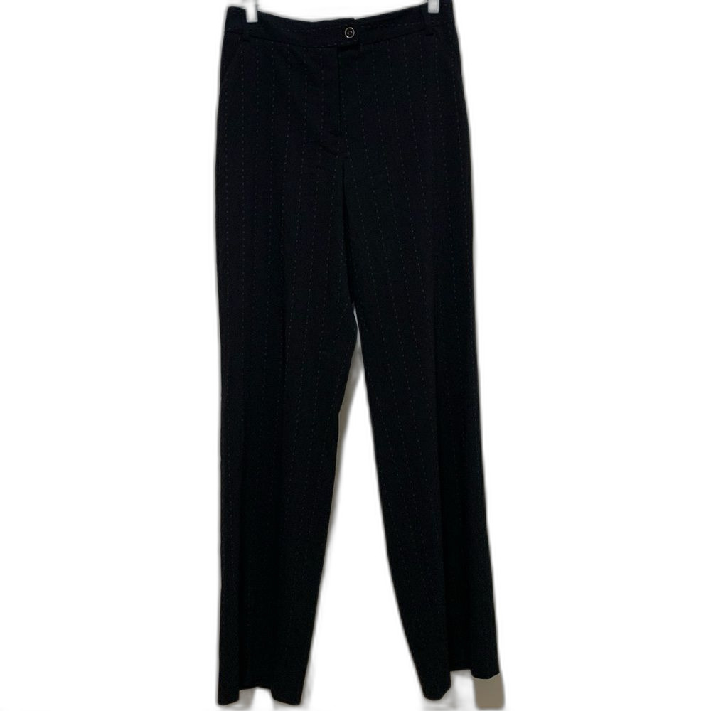 Salvatore Ferragamo Vintage  Black Wool Pants with contrast stitch size 10